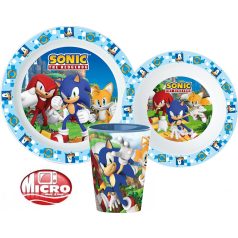   Sonic, a sündisznó étkészlet, micro műanyag szett, pohárral 260 ml