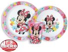 Disney Minnie Spring étkészlet, micro műanyag szett, pohárral 260 ml