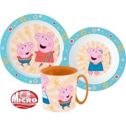   Peppa malac Kindness étkészlet, micro műanyag szett bögrével 350 ml