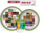 Minecraft Crafters csúszásmentes étkészlet, micro műanyag szett