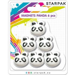 Pandás mágnes szett, 6 db-os