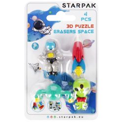 Radírok, 3D puzzle, 4 db-os, space