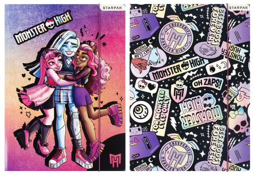 Monster High gumis mappa A/4, többféle minta