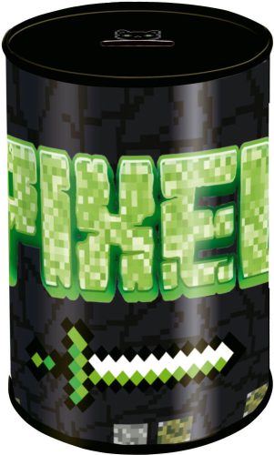 Minecraft mintás persely és ceruzatartó, kerek, Pixel (536849)