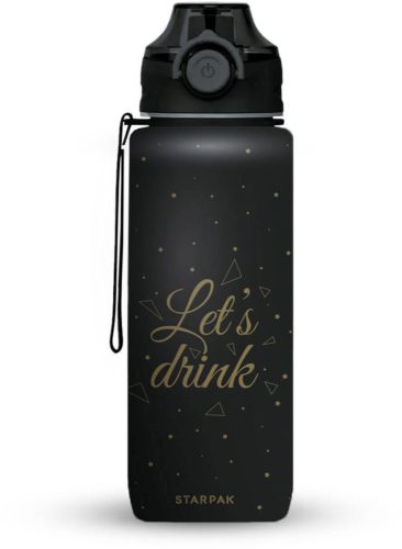 Let's drink kulacs, 400 ml, fekete, Starpak