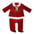 Disney Minnie Gold Bow Karácsonyi baba rugdalózó, pizsama 6-24 hó
