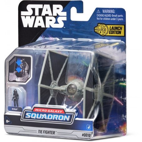 Star Wars - Csillagok háborúja Micro Galaxy Squadron 8 cm-es jármű figurával - TIE Fighter szürke + TIE Fighter pilóta