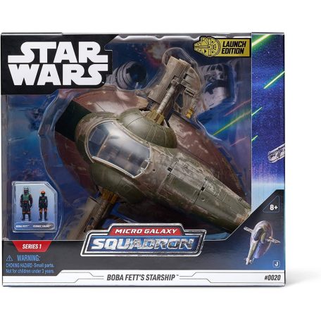Star Wars - Csillagok háborúja Micro Galaxy Squadron 20 cm-es jármű figurával - Boba Fett űrhajója