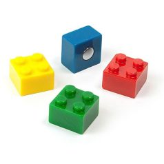 Mágnesek, fun and color, 4 db-os, Brick - építőkockák