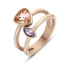 Victoria Rose gold színű színes köves gyűrű