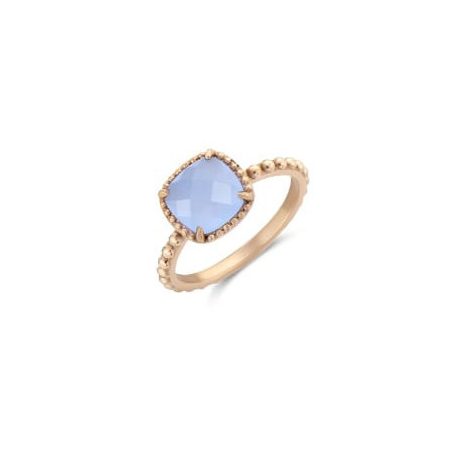 Victoria Rose gold színű kék köves gyűrű