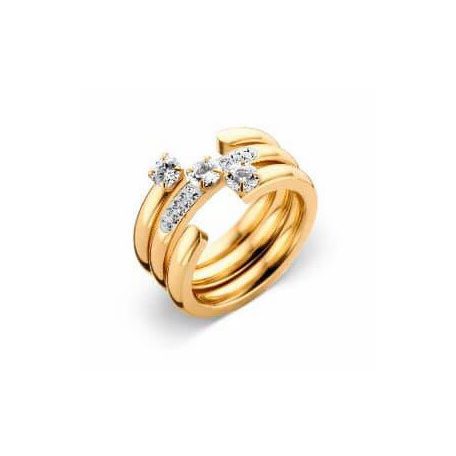 Victoria Arany színű fehér köves 3-as gyűrű szett