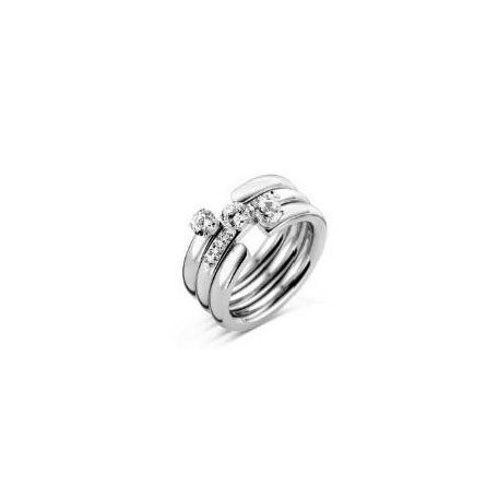 Victoria Ezüst színű fehér köves 3-as gyűrű szett
