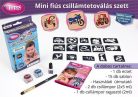 Csillámtetoválás szett, Mini, Fiús (kék) 15 sablonnal és 2 csillámporral