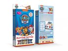 Csillámtetoválás szett, Paw Patrol fiús (kék) 12 sablonnal és 3 csillámporral