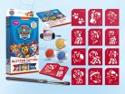 Csillámtetoválás szett, Paw Patrol fiús (kék) 12 sablonnal és 3 csillámporral