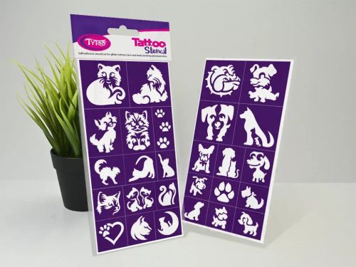 Sablonok, Cats & Dogs, Kutyák és macskák sablon szett, min. 20 minta