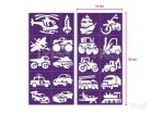 Sablonok, Vehicles, Járművek sablon szett, min. 20 minta
