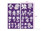 Sablonok, Flowers, virágok sablon szett, min. 20 minta