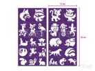 Sablonok, Forest Animals, Erdei állatok sablon szett, min. 20 minta