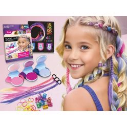   Magic Hair Studio, hajdíszítő szett hajkrétával, gyöngyökkel és műhaj fonatokkal