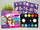 Face Paint Starter Kit, arcfesték szett sablonokkal