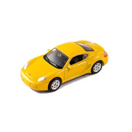 Welly Porsche Cayman S sárga kisautó, 1:60-64
