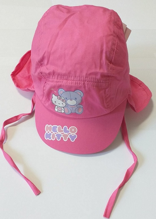 Hello Kitty baba/gyerek kendős sapka, sötét rózsaszín, 50 cm, Kitty & Bear