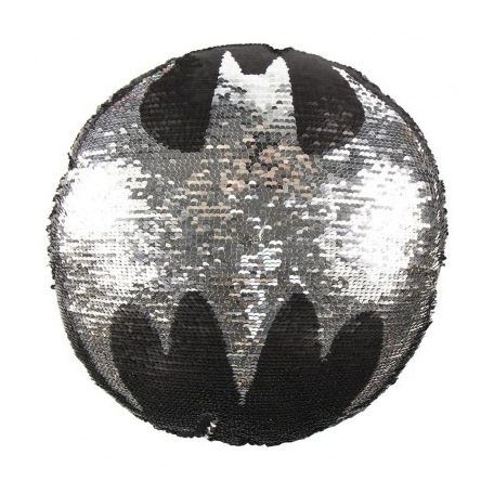 Batman átfordítható flitteres formapárna 30 cm