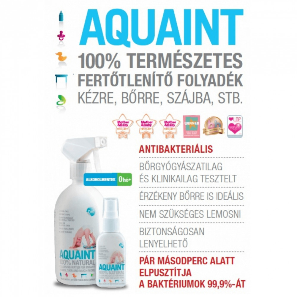 Aquaint természetes antibakteriális fertőtlenítő folyadék (500 ml)