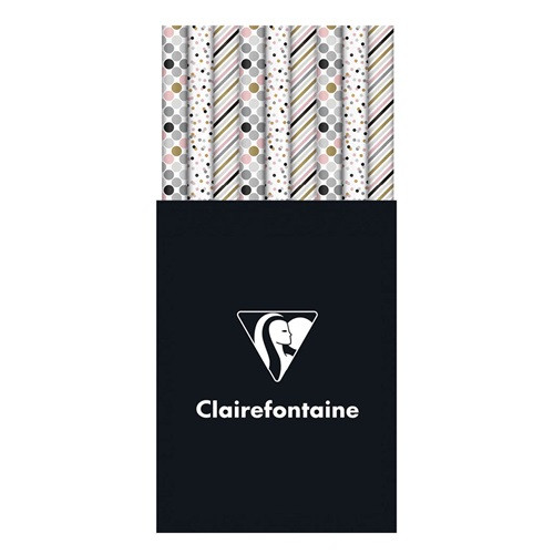 Díszcsomagoló tekercses Clairefontaine 70x200 cm 57g általános, basic, 3 minta